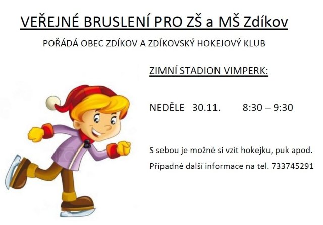 Veřejné bruslení 30.11.2025