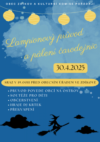 Lampionový průvod a pálení čarodejnic