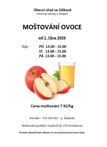 Moštování 2026