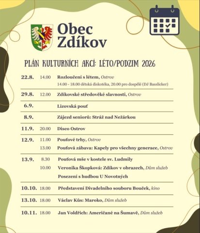 Plán kulturních akcí