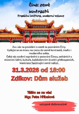 Cestovatelská přednáška: Čína
