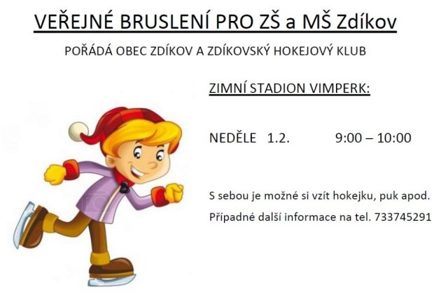 Veřejné bruslení 1. 2. 2026