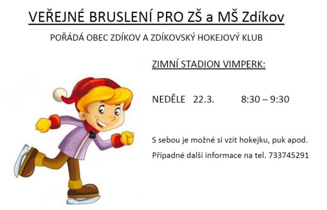 Veřejné bruslení 22. 3. 2026 